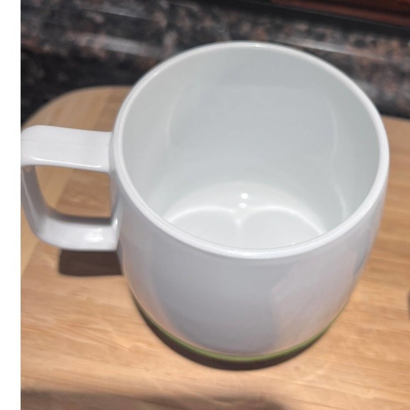 Dinex Thermos Green White Insulated Coffee Mug Cup Set 2 King Seely Camping RV - Picture 7 of 9